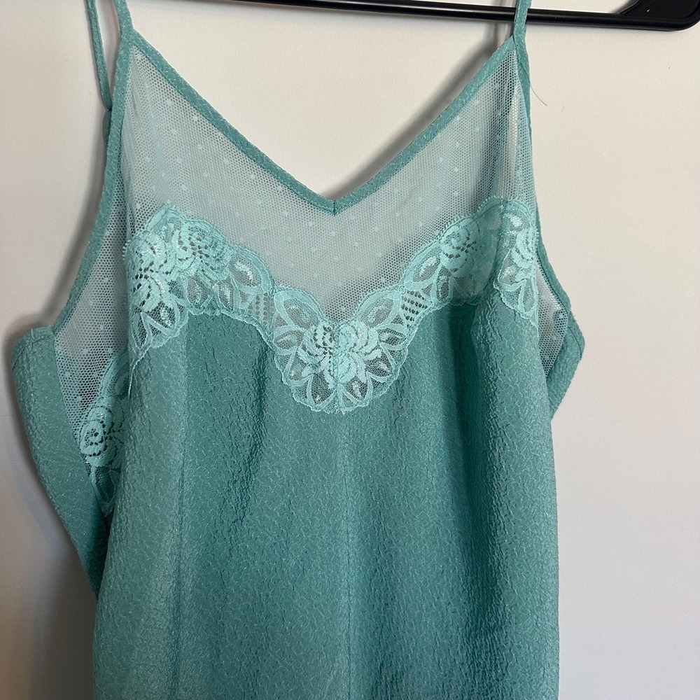 Vintage Victoria Secret Gold Lable Blue Night Dress - Picture 2 of 4